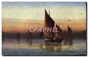 Postcard Old Boat Sailboat