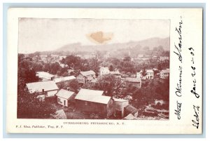 c1900s Aerial View Overlooking Petersburg New York NY Antique PMC Postcard 