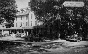 Bemus Point New York Hotel Lenhart Street View Antique Postcard K64680