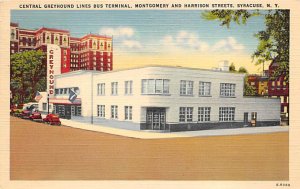 Central Greyhound Lines bus terminal, Montgomery and Harrison streets Syracus...