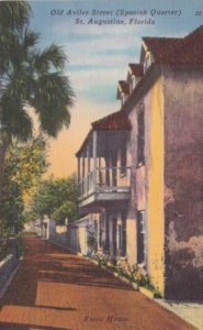 Florida St Augustine Old Aviles Street Spanish Quarter 1958