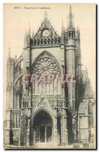 Old Postcard Metz Cathedral Portal