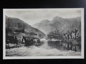 Cumbria: The Langdale Pikes from River RP Old Postcard - Lake District