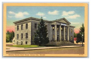 Ormsby County Courthouse Carson City Nevada NV UNP Linen Postcard V4