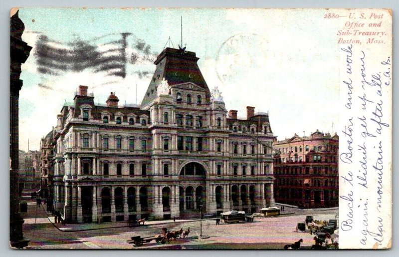 US Post Office   Boston  Massachusetts   Postcard  1907