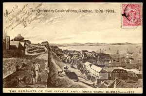 dc1251 - QUEBEC CITY Postcard 1908 Tercentenary Celebrations