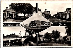 Netherlands Groeten uit Ulrum Vintage RPPC C013