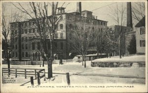 Concord Junction Massachusetts MA Strathmore Worsted Mills c1910 Postcard