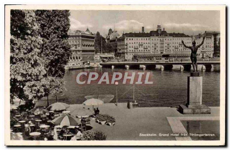 Postcard Old Stockholm Grand Hotel Fran Stromparterren