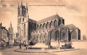 Cathedrale Saint Bavon et Monument Van Eyck Gand Belgium Unused 