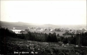 Whiting Maine ME Bird's Eye View c1910 Real Photo 1950s Reissue RPPC PC