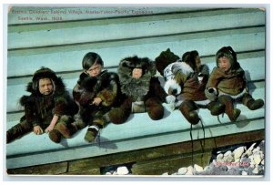 1909 Eskimo Children Village Alaska Yukon Pacific Exposition Seattle WA Postcard