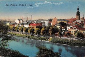 Ostrava Czech Republic Celkovy Pohled Birds Eye View Antique Postcard J66508