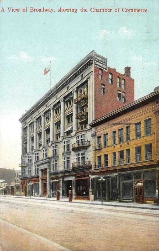 Broadway Street Scene LOS ANGELES, CA Chamber of Commerce 1912 Vintage Postcard