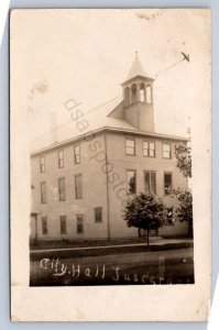 J87/ Tuscarawas Ohio RPPC Postcard c1910 City Hall Building County 1750