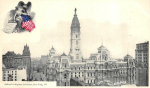 PHILADELPHIA PENNSYLVANIA CITY HALL PMC POSTCARD (c. 1900)