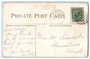 c1910 Queen Square St. John New Brunswick Canada Antique Posted Postcard