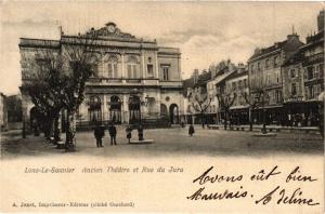 CPA LONS-le-SAUNIER - Ancien Theatre et rue du Jura (211858)