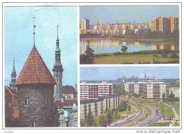 3-Views Of Tallinn, Estonia, 1950-1970s