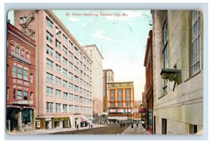 1906 Barfield Store Victor Building Kansas City Postcard P225E