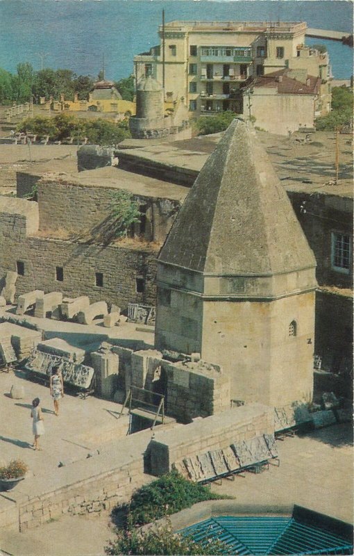 Postcard Azerbaijan BAKU palace complex of Shirvan Shahs Mausoleum of the Dervis