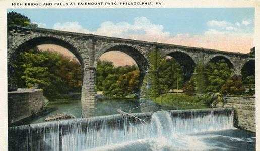 PA - Philadelphia, High Bridge & Falls, Fairmount Park
