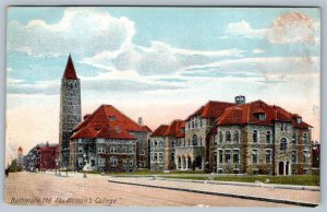 1909 BALTIMORE MARYLAND MD THE WOMAN'S COLLEGE OTTENHEIMER POSTCARD TO ANACOSTIA