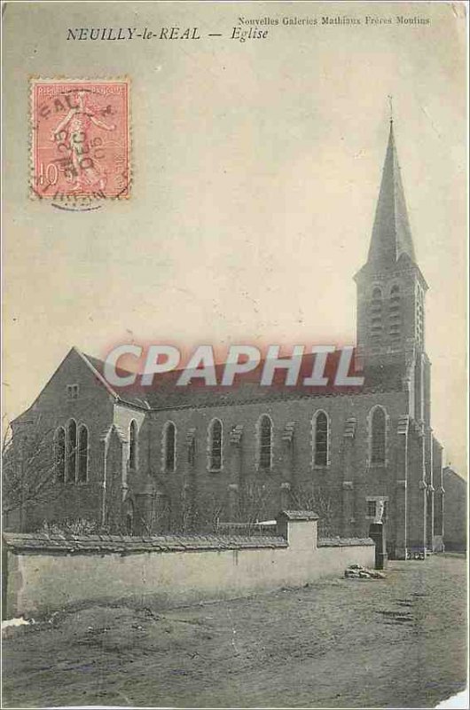 Old Postcard Neuilly Real Church
