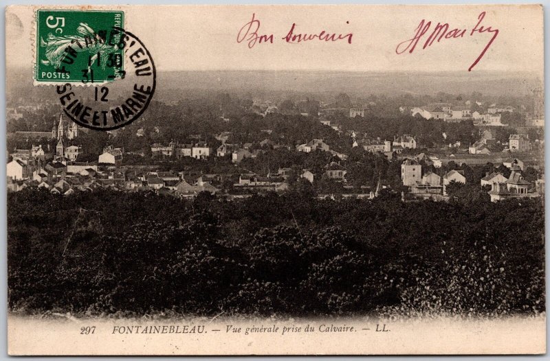 Fontainebleau - Vue Generale Prise Du Calvaire France Panorama Postcard