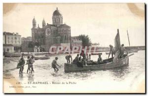 Old Postcard Saint Raphael Back to fishing