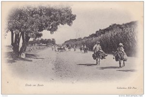 Men on Donkeys , Etude sur Route , 1890s