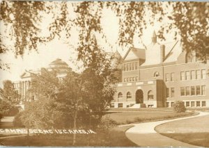 Campus Scene ISC Ames Iowa University c1930's RPPC Photo Postcard 