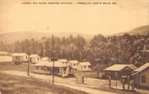 Camps Tea Room Service Station TIRRELL'S Lock's Mills, Maine Locke 1920s Vintage