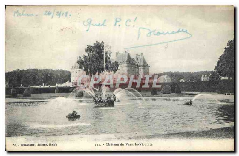 Postcard Old Chateau of Vaux le Vicomte