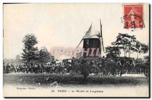 Postcard Old Windmill Paris Le Moulin de Longchamp