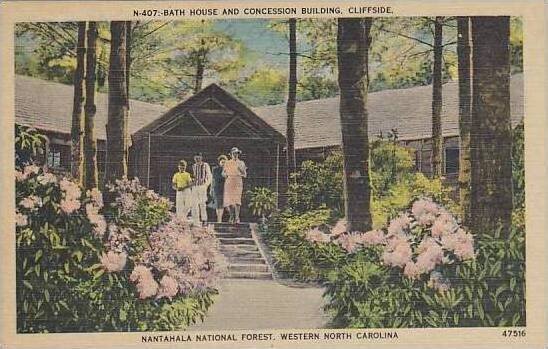 Western North Carolina Nantahala National Forest Bath House And Concession Bu...