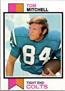 1973 Topps Football Card Tom Mitchell Baltimore Colts sk2442
