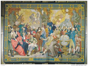 VANCOUVER, British Columbia, Canada, 1940-1960's; Gobelin Tapestry On The His...