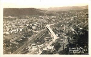 1940s By Pass Bridge National Birdseye Cumberland Maryland RPPC Real photo 2745