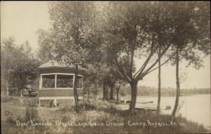 Averill VT Cold Spring Camps Boat Landing c1910 Real Photo Postcard