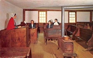 A Corner of the Candia Schoolhouse in Sturbridge, MA Old Sturbridge Village.