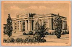 Vtg Kentucky KY Library Murray State Teachers College 1940s View Linen Postcard