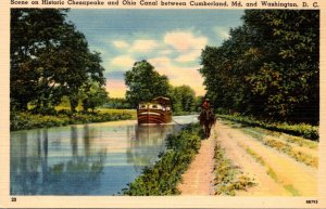 Washington D C Scene On Chesapeake and Ohio Canal Between Washington and Cumb...