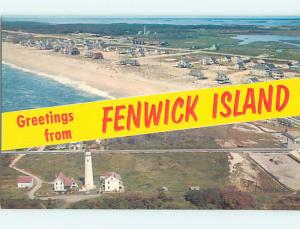 Pre1980 GREETINGS FROM - TWO VIEWS ON ONE POSTCARD Fenwick Island DE r9854
