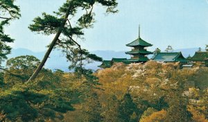 Japan Kiyomizu-Dera Temple Kyoto Vintage Postcard 07.36