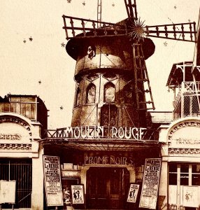 Paris France The Moulin Rouge Clara Faurens Revue Mill 1910s Postcard PCBG12A