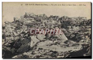 Old Postcard Les Baux (Bouches du Rhone) View from the Road of Saint Kemi