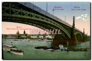 Old Postcard Mainz Boat