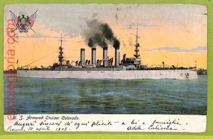 af7728 - VINTAGE POSTCARD Postcards -1909 - SHIP Armored Cruiser Colorado-