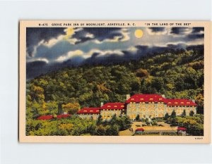 Postcard Grove Park Inn By Moonlight, Asheville, North Carolina